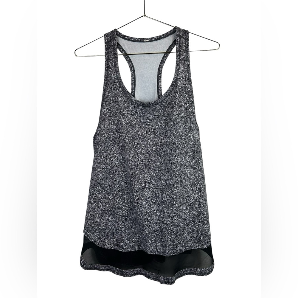 Lululemon Women's Black and Gray Tank Top